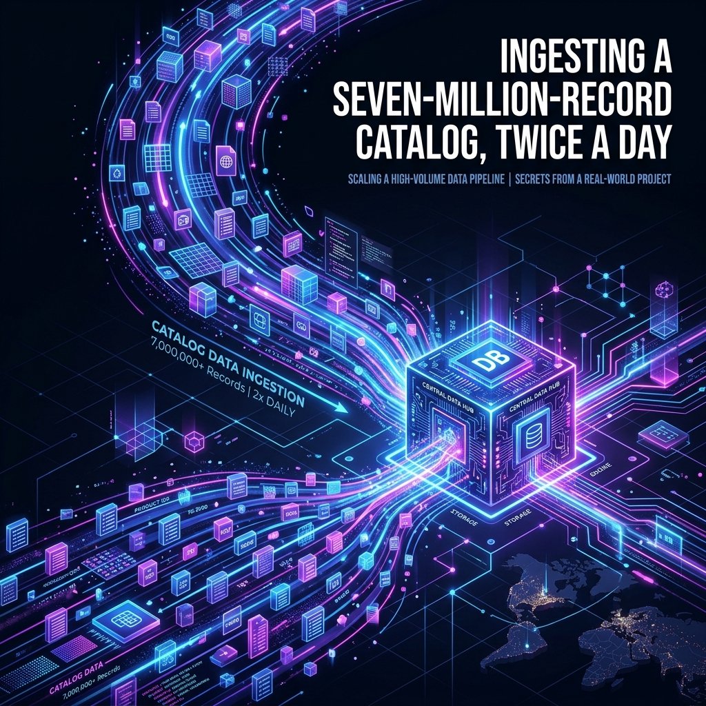 Futuristic high-volume data stream entering a processing database